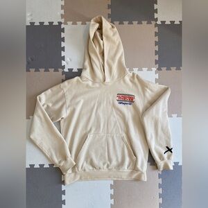 100 Thieves Beige Hooded Sweatshirt with Logo